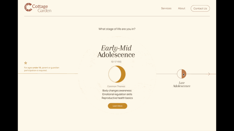 True North concept: timeline and guidance across life stages